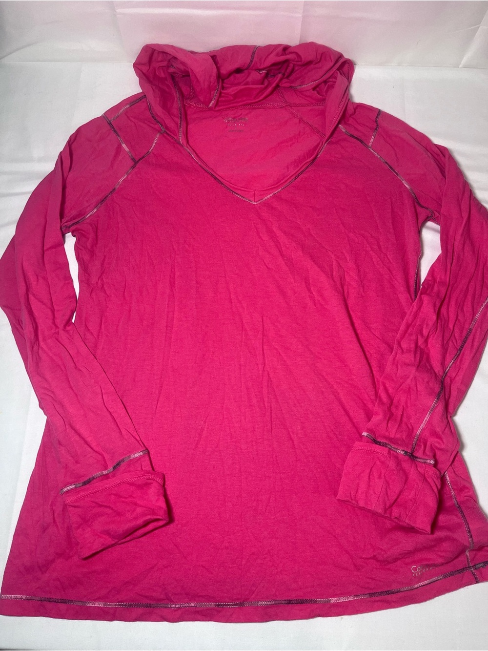 Calvin Klein Hot Pink Long-Sleeve Hooded Tee